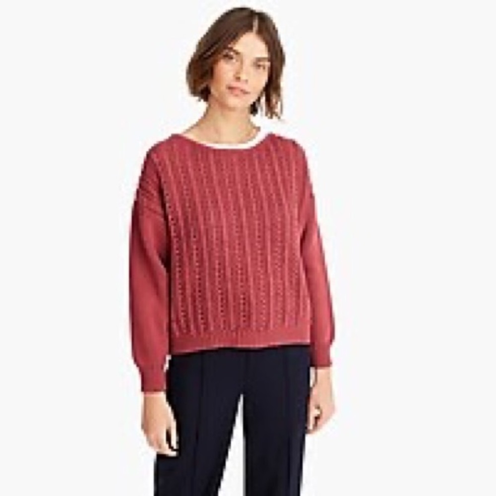 Point Sur Boxy Pointelle Sweater
